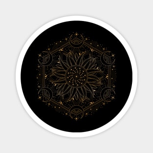 Flower Of Life | Crescent Moon Magnet